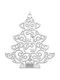 Metal Decorative Christmas Tree Rhinestone 6x7.5cm M2026/11481 Silver