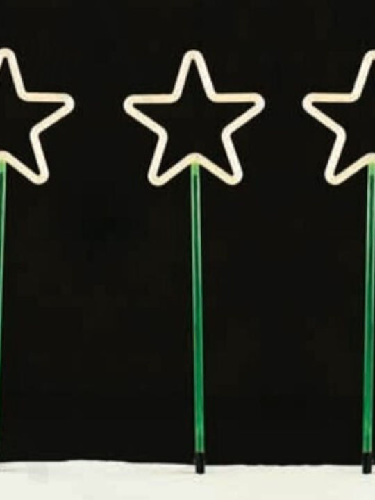 Plastic Illuminated Christmas Decorative Star 5pcs