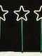 Plastic Illuminated Christmas Decorative Star 5pcs