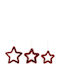 Atmosphera Plastic Christmas Decorative Star 40x40cm 3pcs Red