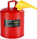 Vevor Gas Safety Can Red Safety Gasoline Can 19 Liters Type I Flame Arrester Stainless Steel Self-Closing Lid Pe Funnel Flammable Fuel Storage Can Carbon Steel Ergonomic Handle