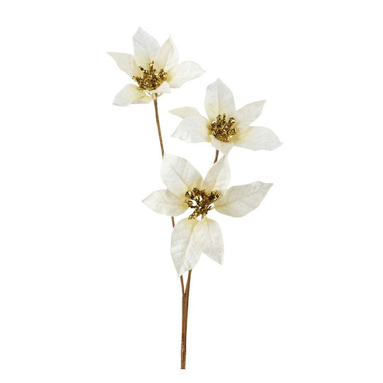 Decoris Crăciun Decorativ Plastic Floare cu lumină LED Lungime 17cm.