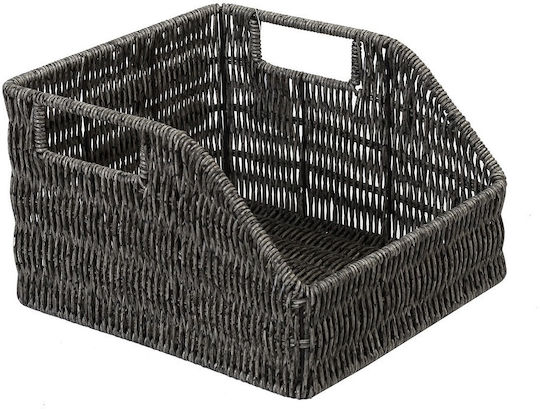 Espiel Set of Decorative Baskets Rattan with Handles Gray 25x23x15cm 2pcs