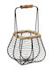 Espiel Set of Decorative Baskets Bamboo with Handles Black 23x23x32cm 2pcs