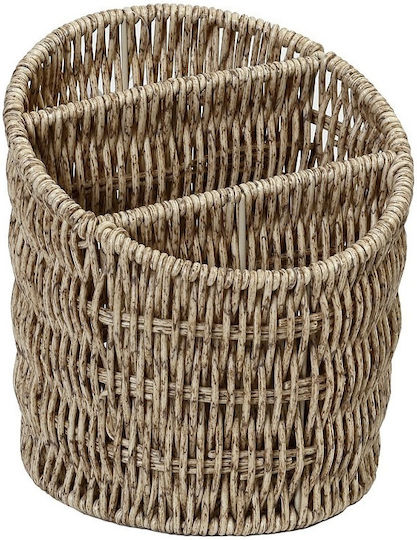 Espiel Set dekorative Körbe Rattan Beige 15.5x15.5x16cm 3Stück