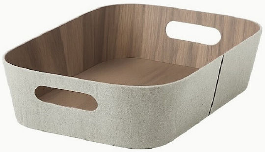 Espiel Decorative Basket Fabric White 26x18x11cm