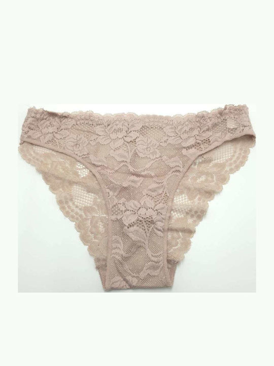 Rosa Junio Γυναικείο Slip με Δαντέλα Μπεζ