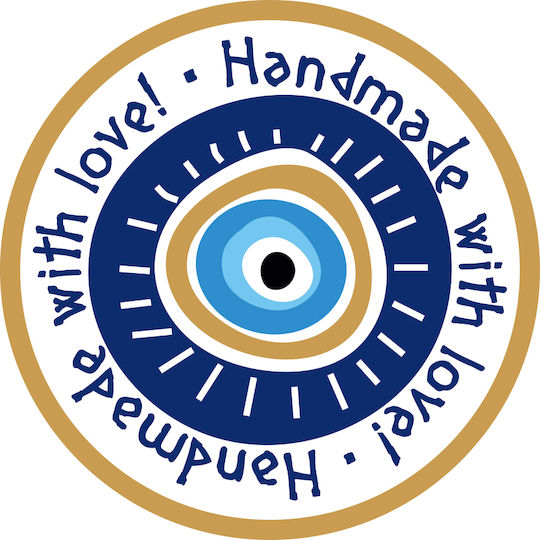 Hand Made Love Gift Sticker 4cm Round 100 Pieces