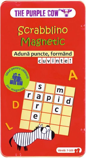 Joc de Societate Scrabblino Magnetic pentru 2-4 Jucători 7+ Ani Purple Cow