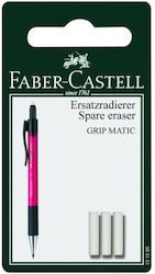 Faber-Castell Σετ Γόμες για Μολύβι 3τμχ Λευκές Faber-Castell Σετ Γόμες για Μολύβι 3τμχ Λευκές