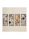 Wallity Mixed Art Ginkgo Black Wooden Wall Decor 68x29cm 4 Pieces