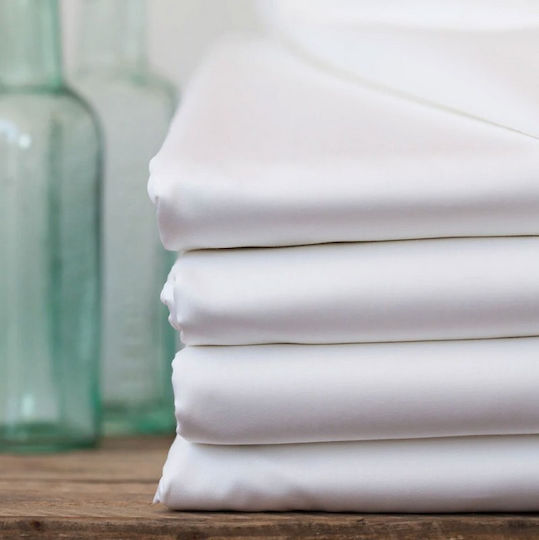 Blanc de Blanc Hotel Sheet White Queen Size 240x280cm 100% Cotton 1pcs