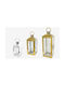 Laterne Set Floortop Silber 14x14x14cm 3Stück