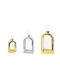 Faitakis Pack Tabletop Metallic Lantern Gold 26x26x47cm