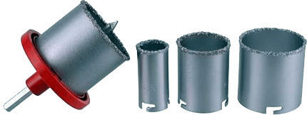 Geko Diamond Hole Saw Set and Building Materials for Firebrick and Tile