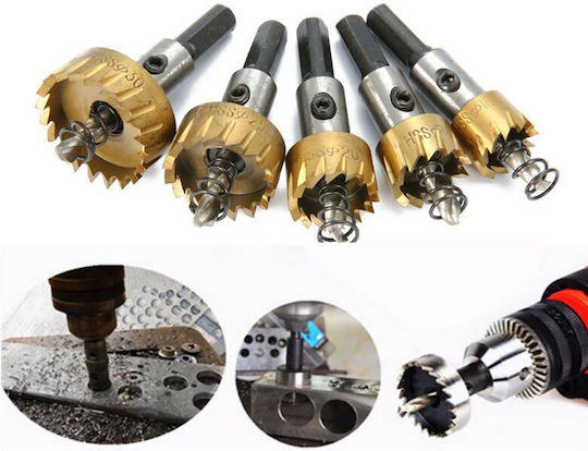 Haitronic Diamond Hole Saw Set Set Titanium Hole Saws 16-30mm HSS