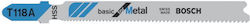 Bosch T118A Λάμες Basic for Metal για Μέταλλο 92mm 5τμχ