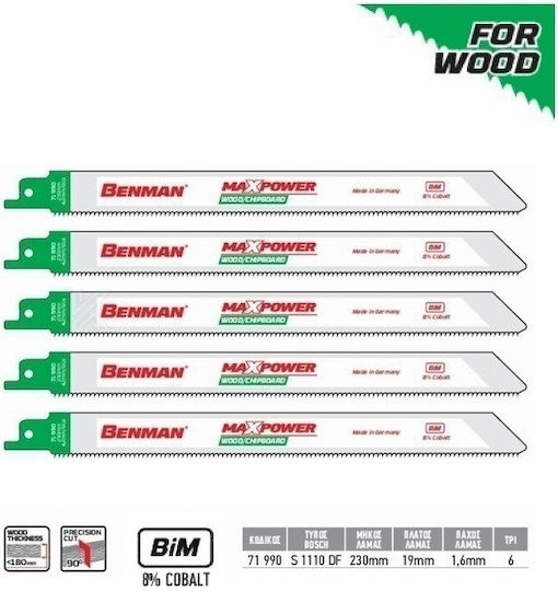 Benman Jig Saw Blade for Wood 230mm Bim-MaxPower 71990