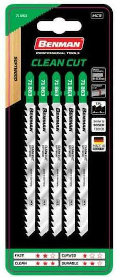 Benman Jig Saw Blade for Wood 132mm 71863
