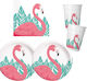 Party Set Flamingo-Motiv