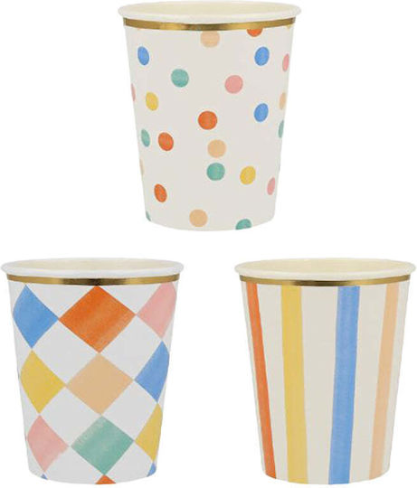 Meri Meri Pattern Glass for Party 16pcs