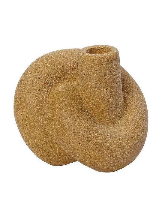 Espiel Candle Holder Ceramic in Orange Color 12x10.5x11cm 1pcs