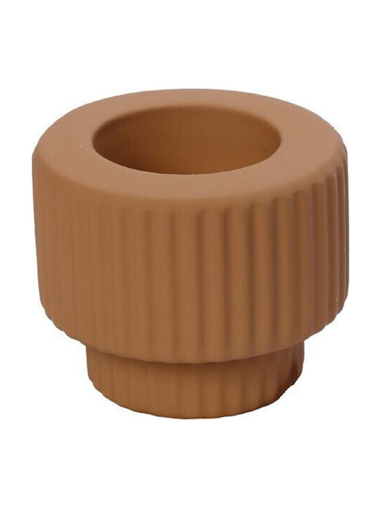 Espiel Candle Holder suitable for Tealights Ceramic in Orange Color 7x6x6cm 1pcs