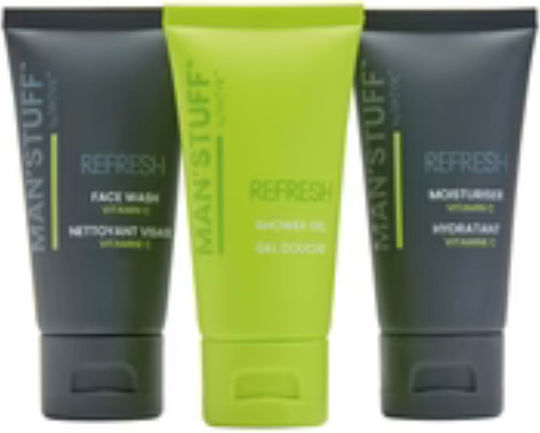 Technic Man'Stuff Travel Set for Moisturizing, Facial Cleaning & Body Cleaning 3pcs