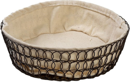 Espiel Set of Decorative Baskets Metal with Handles Beige 23x23x6cm 3pcs