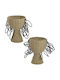 Inart Set of Decorative Baskets Straw Beige 35x35x48cm 2pcs