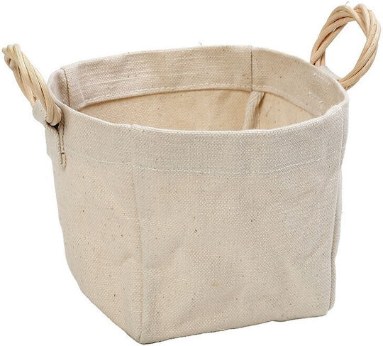 Dis Δοχειο Cotton Λαβη Rattan 15χ15χ15εκ Συσκευασία 3 Τμχ