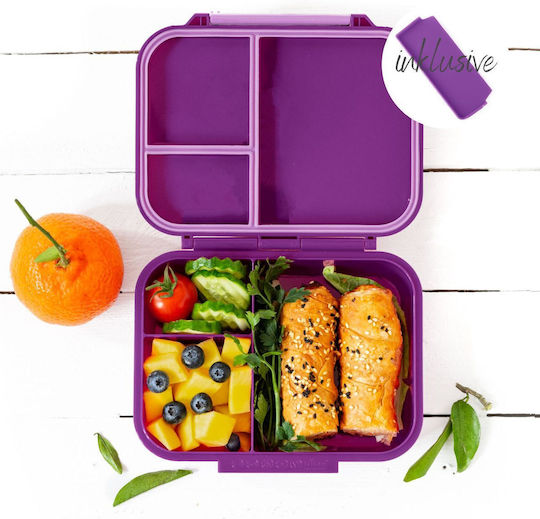 Lekkabox Lekkabox Mini Classic Cutie De Prânz Cu 3 Compartimente Lila