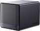 Minisforum NAS Tower With 5 Slots for HDD M.2 SSD and 2 Ethernet Ports