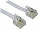 Flat Telephone Cable RJ11 6P4C 10m Gray (12-05032-3)