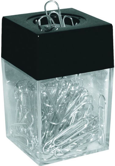 Magnetic Base ErichKrause Paper Clip Holder Transparent 100 Pieces