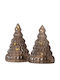 Christmas Glass Trees With Led Lights Set 2 Pieces Lucy Wood Sirius 9cm