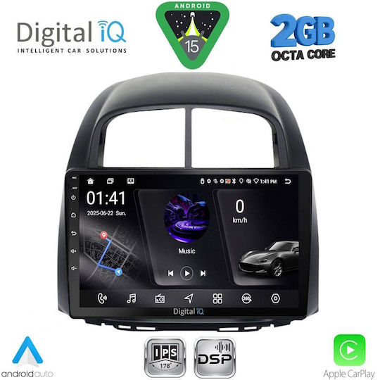 Digital IQ Ηχοσύστημα Αυτοκινήτου για Daihatsu Sirion 2006-2012 (Bluetooth/USB/WiFi/GPS/Apple-Carplay/Android-Auto) με Οθόνη Αφής 10"