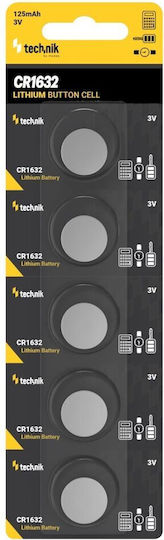 Technik Батерии Литий За часовници CR1632 3V 5бр