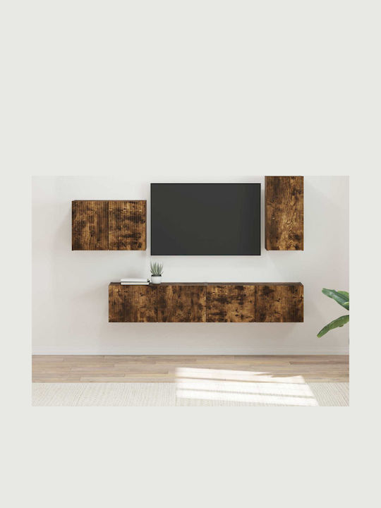 Living Room TV Unit with Lighting Smoked Oak L7...