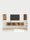 Living Room TV Unit Old Wood L30xW31xH60cm