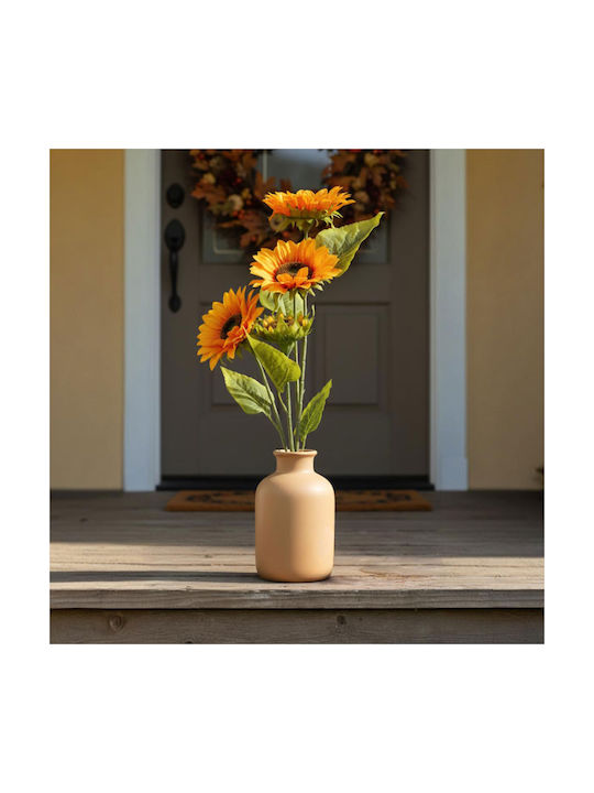 Decorațiune De Toamnă – Floarea Soarelui Citrin 3 Flori 90 Cm