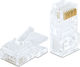 Set 100 Buc Conectori Rj45 Utp Cat6 Pass-through 8p8c Din Plastic