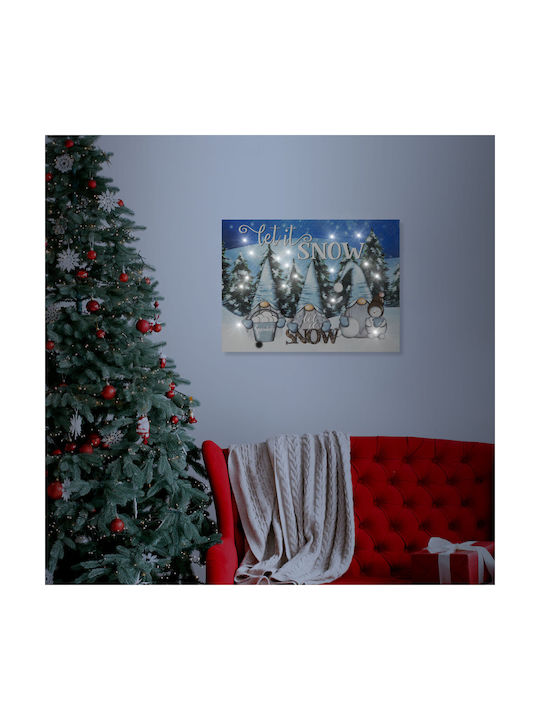Led Picture "let It Snow" 2 Aa Batteries 40 X 30 Cm 58479