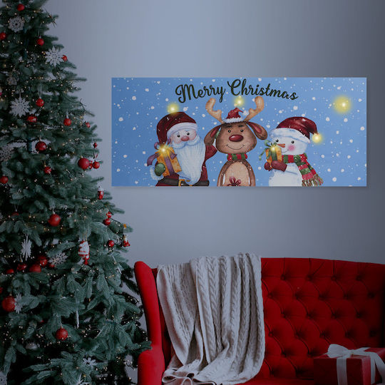 Christmas Painting Led Hanger 2 Aa Batteries 70 X 30 Cm 58464