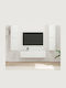 Living Room TV Unit White with Lighting M31xW30xH60cm