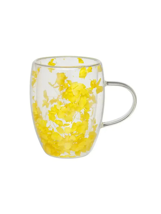 CupHup Passion Flower Κούπα Γυάλινη Διάφανη 300ml