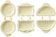 Set 3 Kuchenringe Pies Trifles Strudels Premium Polycarbonat Pvc Professionell Haushalt Modell Weiß