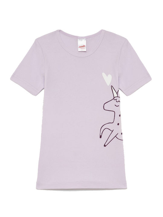Minerva 90455445437 Παιδικό Φανελάκι Κοντομάνικο Lilac