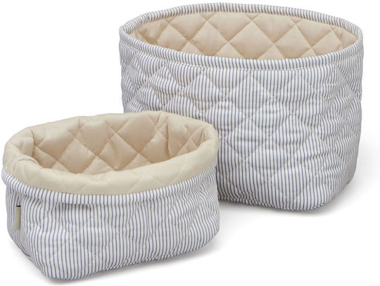 Cam Cam Copenhagen Nursery Storage Baskets Classic Stripes Blue 2 Pieces