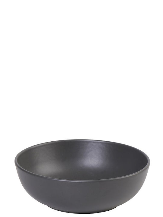 Espiel Terra Matt Porcelain Salad Bowl Black 19x19x6cm